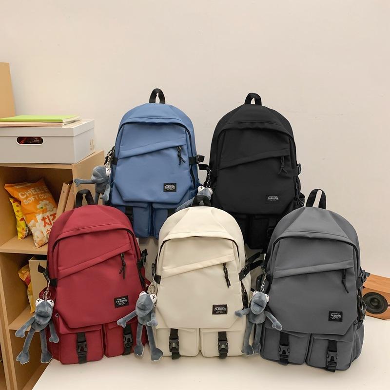 Damen Rucksack im Campus-Stil, einfarbig, für Männer, große Kapazität, Schultasche für Schüler