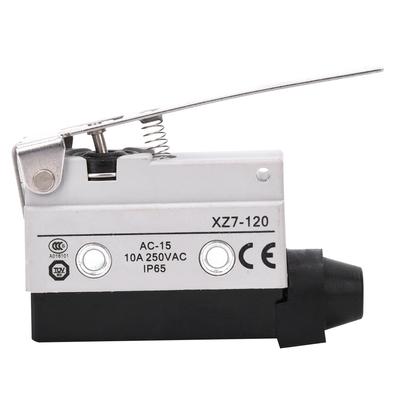 XZ7120 Micro-interrupteur de fin de course unipolaire à deux directions type levier à charnière 10A 250VAC Protection IP65