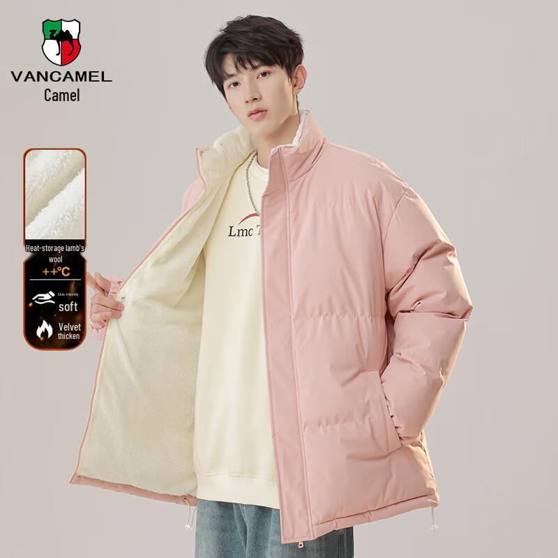 

VANCAMEL Men s Winter Lamb Fleece Lined Puffer Jacket M