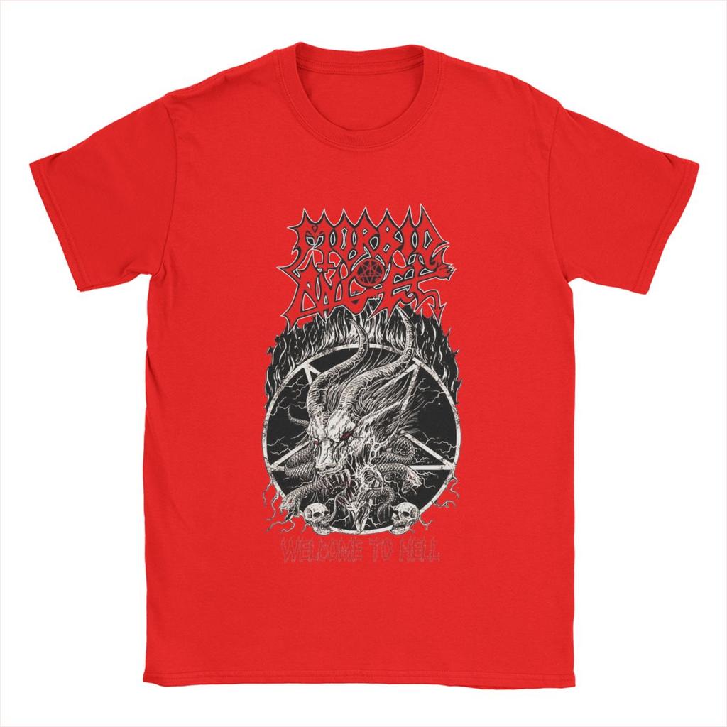 Men's T-Shirt Morbid Angel Death Metal Humorous Cotton Tees Short Sleeve T Shirt Round Neck Tops New Arrival