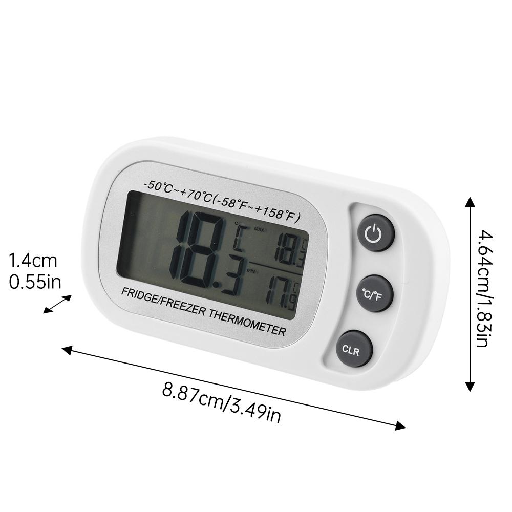 Fridge Thermometer With Hook Anti-Humidity Refrigerator Freezer Electric Digital Thermometer Temperature Monitor Lcd Display
