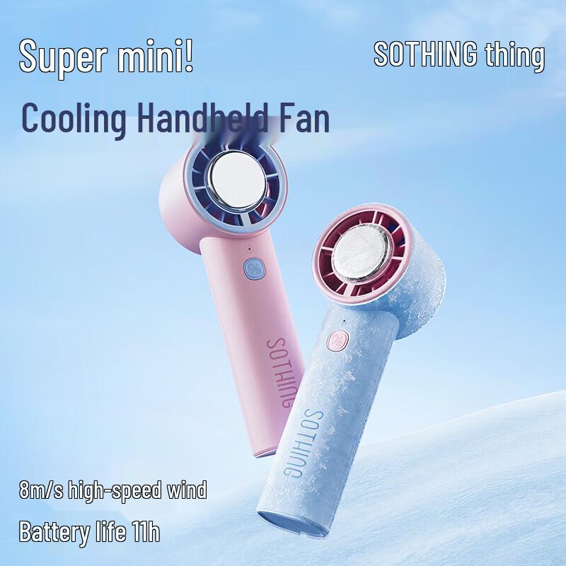 SOTHING Portable Handheld Cooling Fan with Ice Compress
