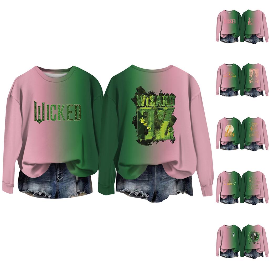 Women's Casual Round Neck Long Sleeve Valentine's Day Printed Pullover Top