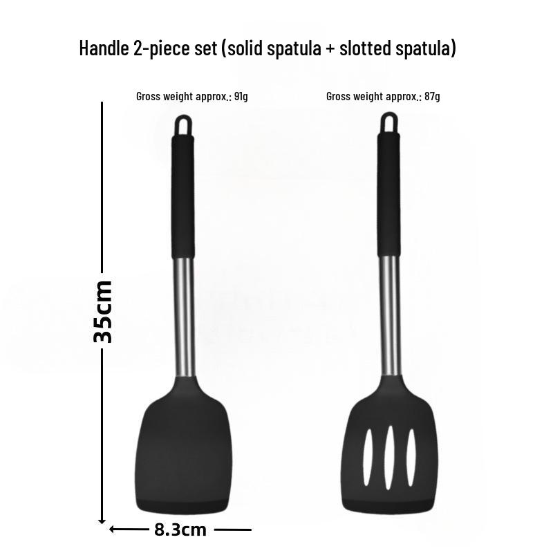 Antihaft-Silikon-Winkelspatel mit Schlitzen zum Braten und Kochen