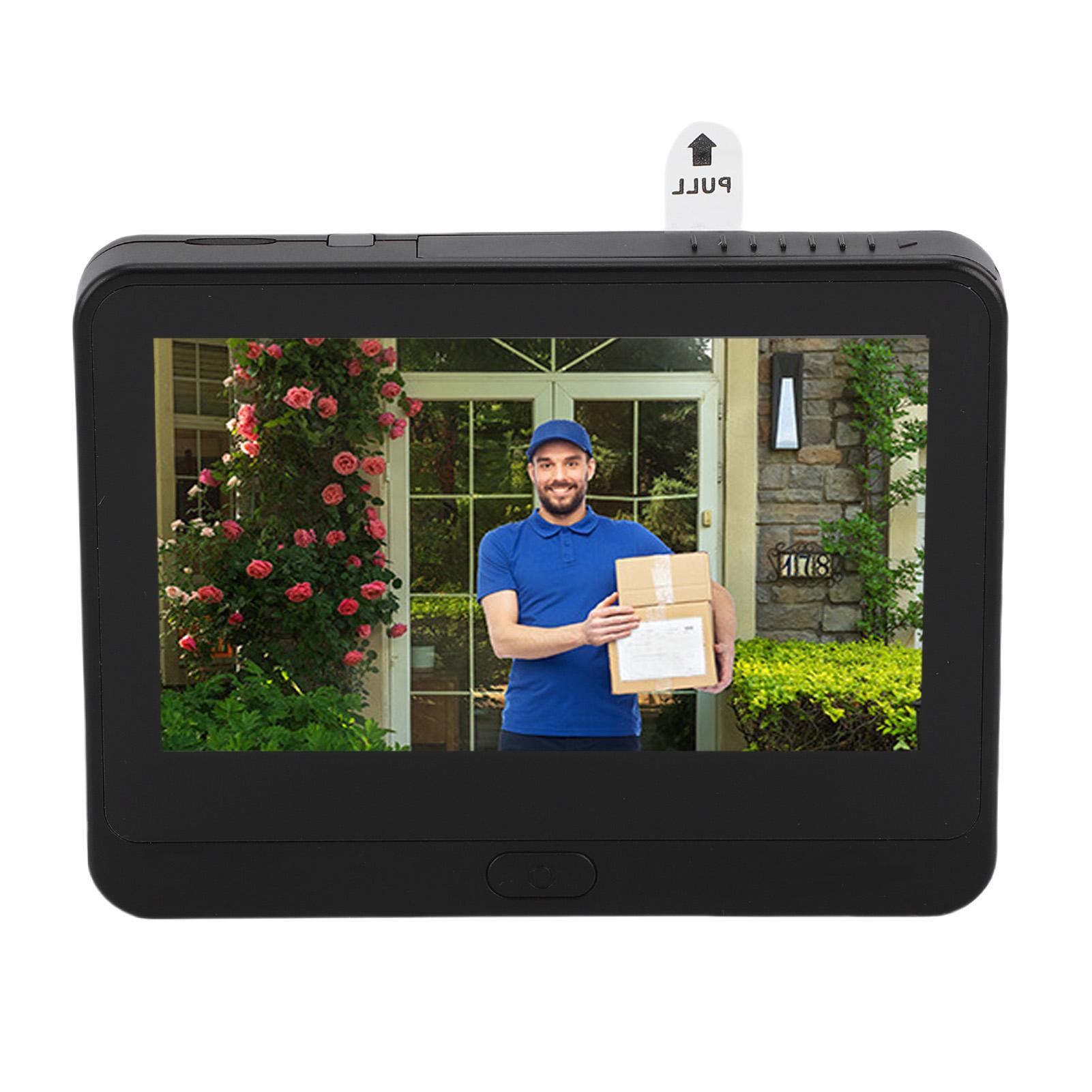 

Peephole Camera 1080P 4.3in Color LCD Screen 2 Way Intercom PIR Human Detection Digital Door Viewer for Home