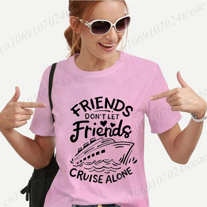 Matching Group Cruise Tshirts Friends Dont Let Friends Cruise Alone ShirtFamily Couples Cruise Shirts Summer Vacation Gift S