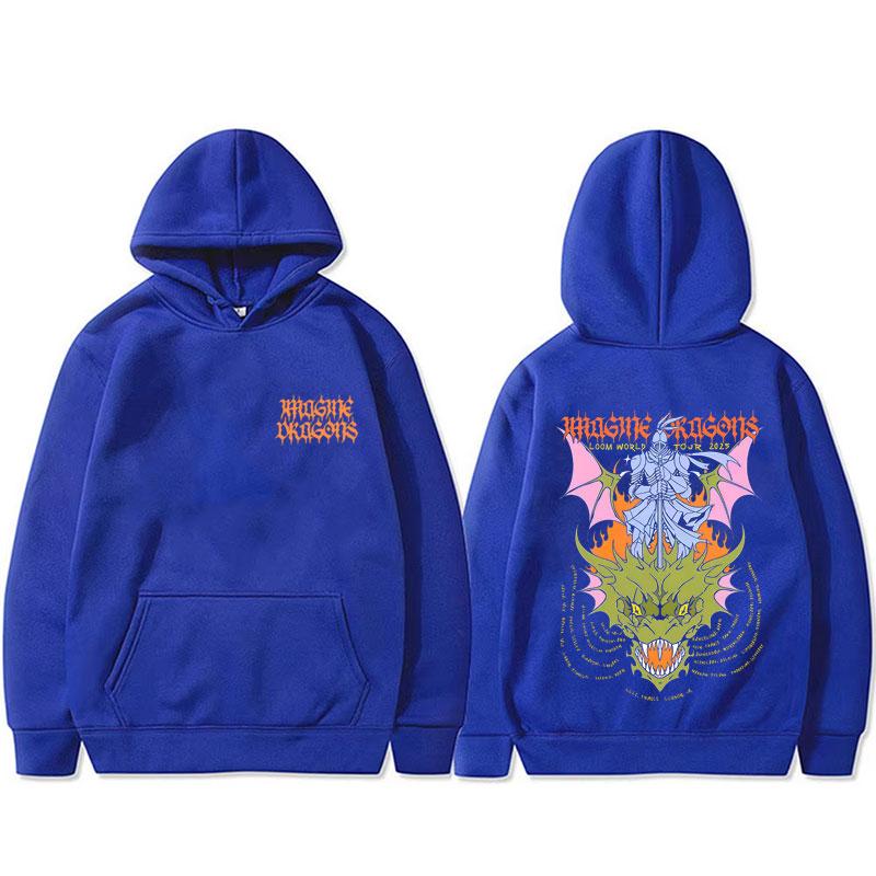 Autumn and Winter Hoodies Dragon Belt Weaving Machine 2025 World Tour Hoodies Men's and Women's Rock Street Leisure Warm Hoodies