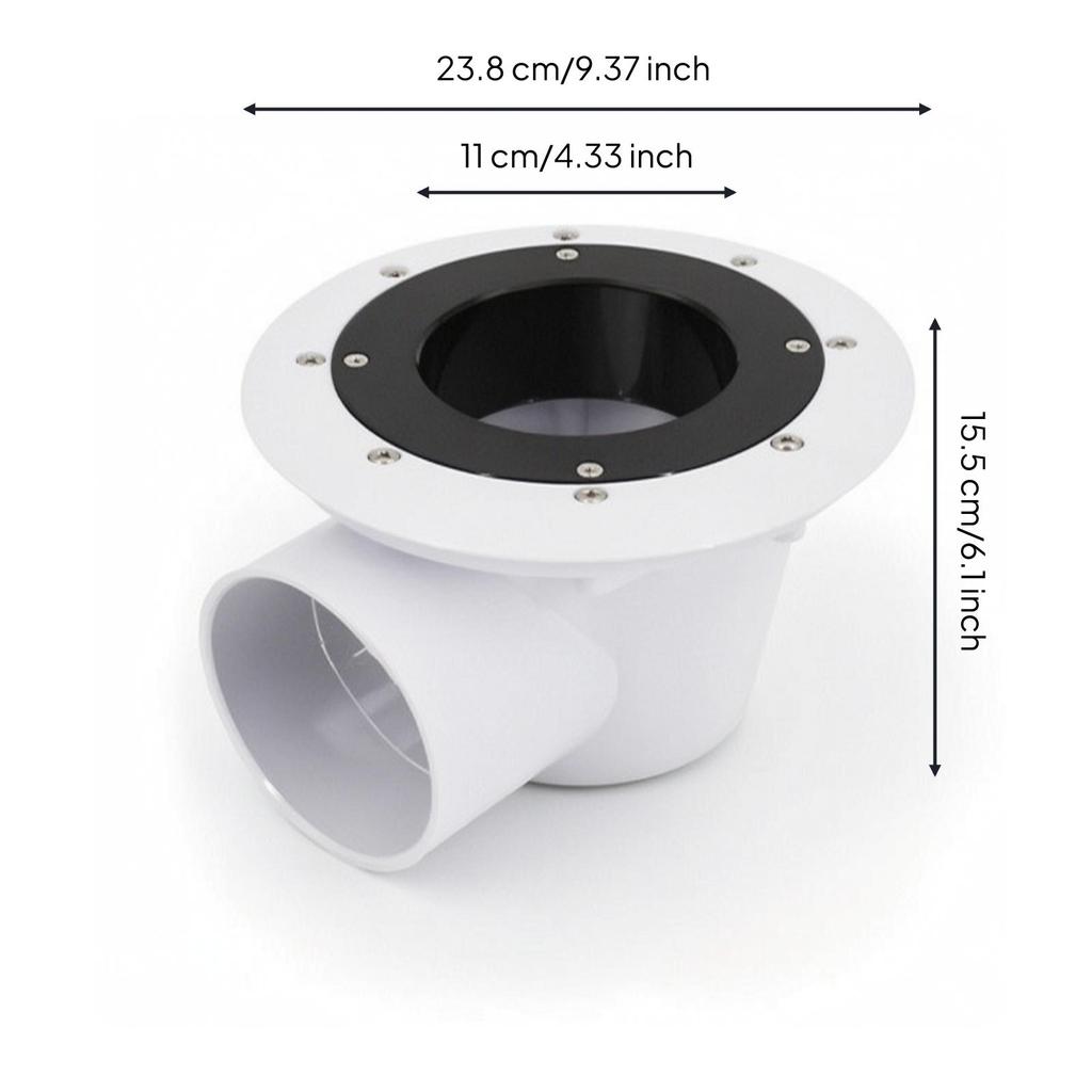 Drain Fitting with Flange Easy to Install Pool Bottom Long-Lasting
