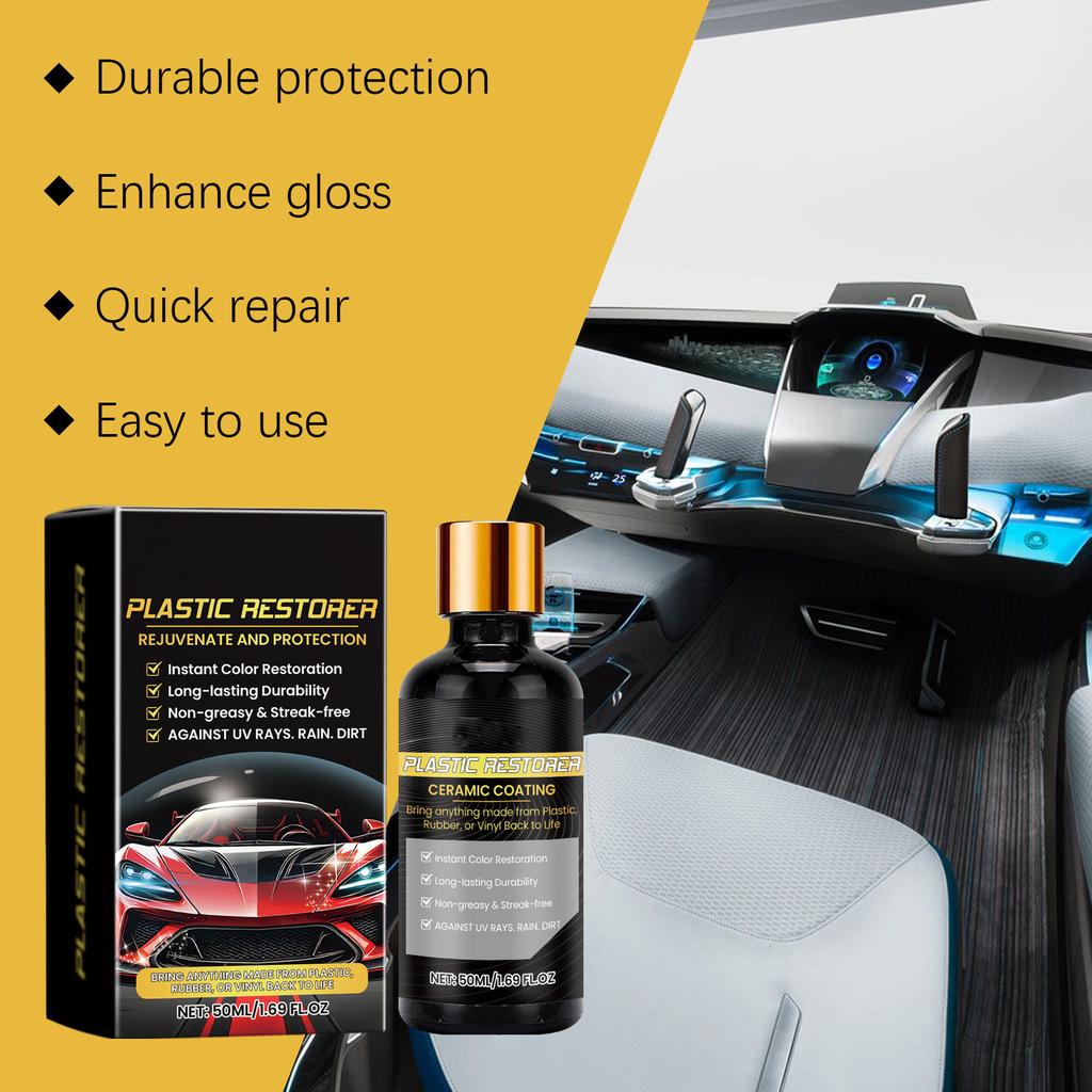 Car Ceramic Coating Plastic Refurbisher Anti-scratch Gloss Enhancing Car Paint Maintenance And Agent 50ML