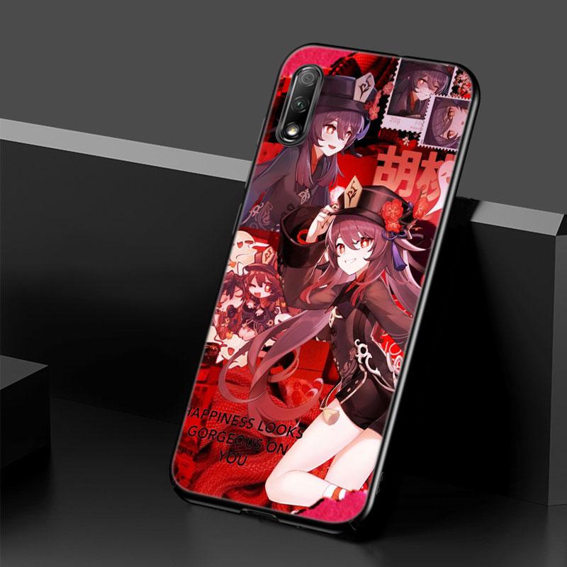 

Чехол Genshin Impact Hutao для Huawei Honor 10X Lite 7A 8A 9X 20 Pro 7S 8C 8S 8X 9A 9C 10i 20i 30i 20E 20S 8 10 Lite, черный чехол Honor 30i