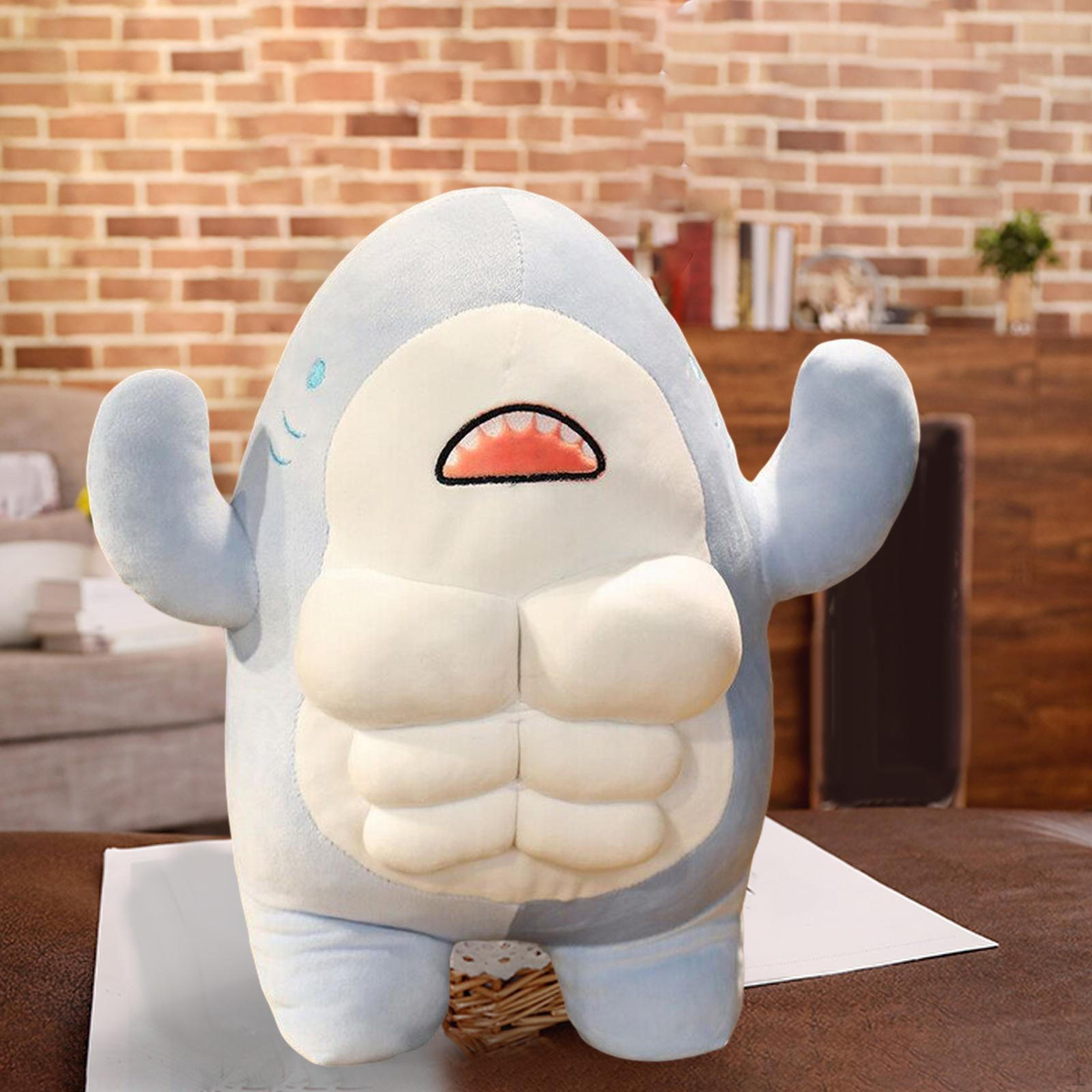 Плюшевая Подушка-Игрушка с ПП Наполнителем, Удобная Кукла Животное для Спальни, Украшение в Машину, Подарок для Детей, Дом синий