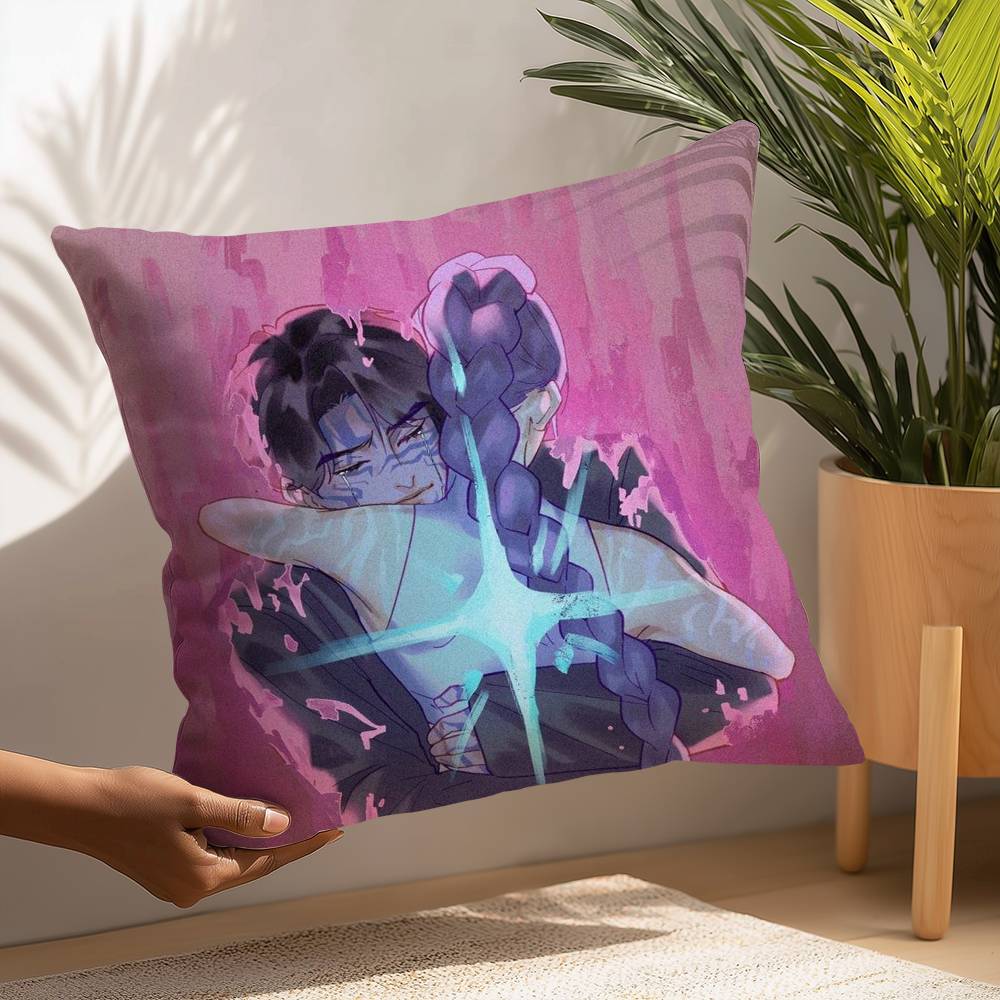 K-kpop D-Demon H-Hunters Pillow Case Plush Fabric Soft  Pillowcase Double Sided Print Cushion Cover Household Gifts