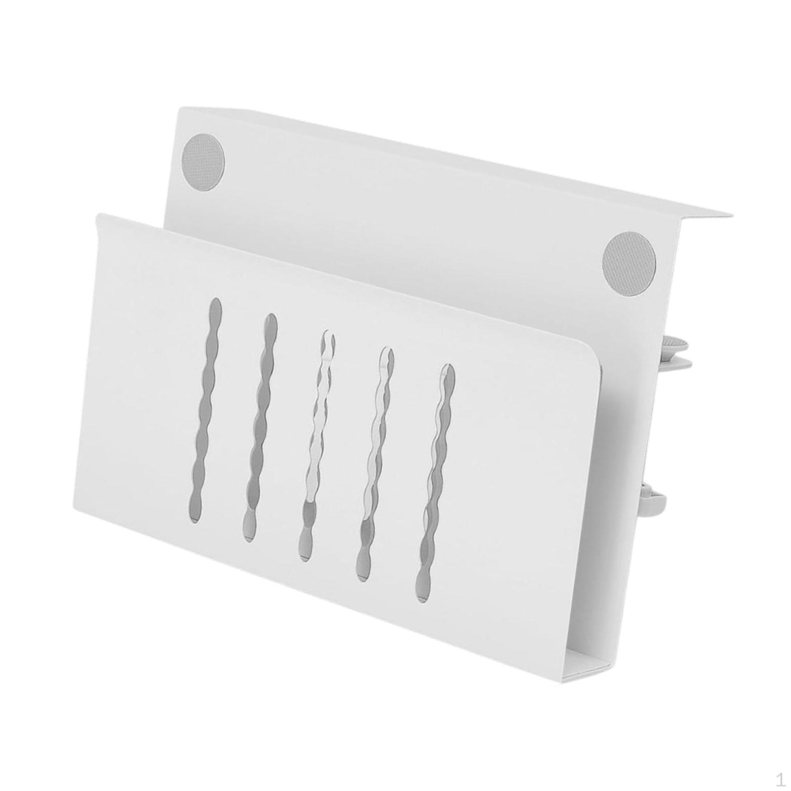 

Настольный держатель для ноутбука для нижнего хранения с зажимом из алюминиевого сплава и системой управления кабелями белый