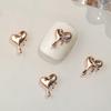 10Pcs/Set Nail Art Charms Multi-colors Shiny Mini 3D Metal DIY Nail Accessories Melting Love Heart Shape Nail Decorations for Nail Salon