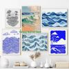Modern Wave Coast Poster Ocean Wave Wall Art Ocean Painting Prints Beach House Decor Sea Waves Aesthetic Decor Canvas Painting