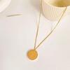 Elegant S925 Sterling Silver Chinese Fu Pendant Clavicle Necklace for Women - Double-Sided Light Luxury Accessory