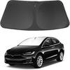 TINGLU Sun Shade For Tesla Model X Tesla X 2016-2024 2025 Accessories Windshield Sun Shade Window Shade UV Rays Protection Sun Visor Cover With