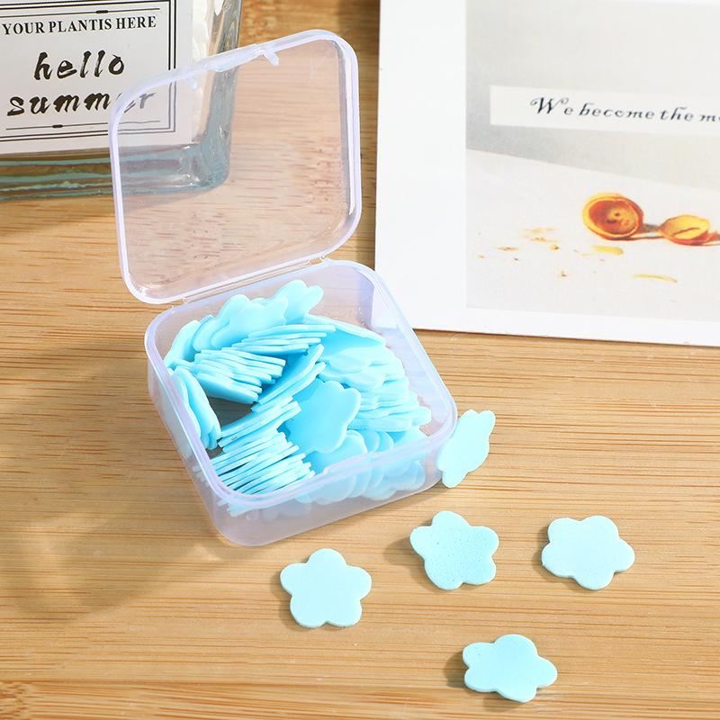 50pcs/box New Cloud Shape Disposable Hand Soop Flake Business Trip Travel Portable Hand Cleansing Soap Tablets Hand Soap