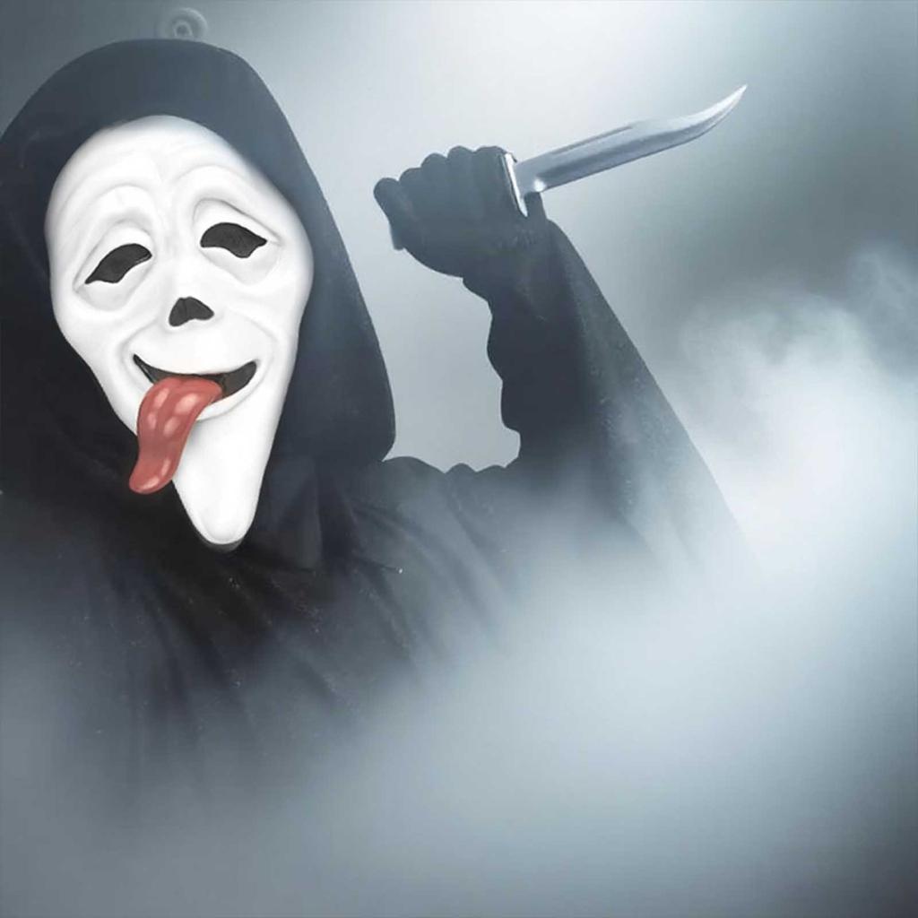 Halloween temná maska ​​na hraní rolí, vhodná hororová latexová maska ​​Vtipná maska
