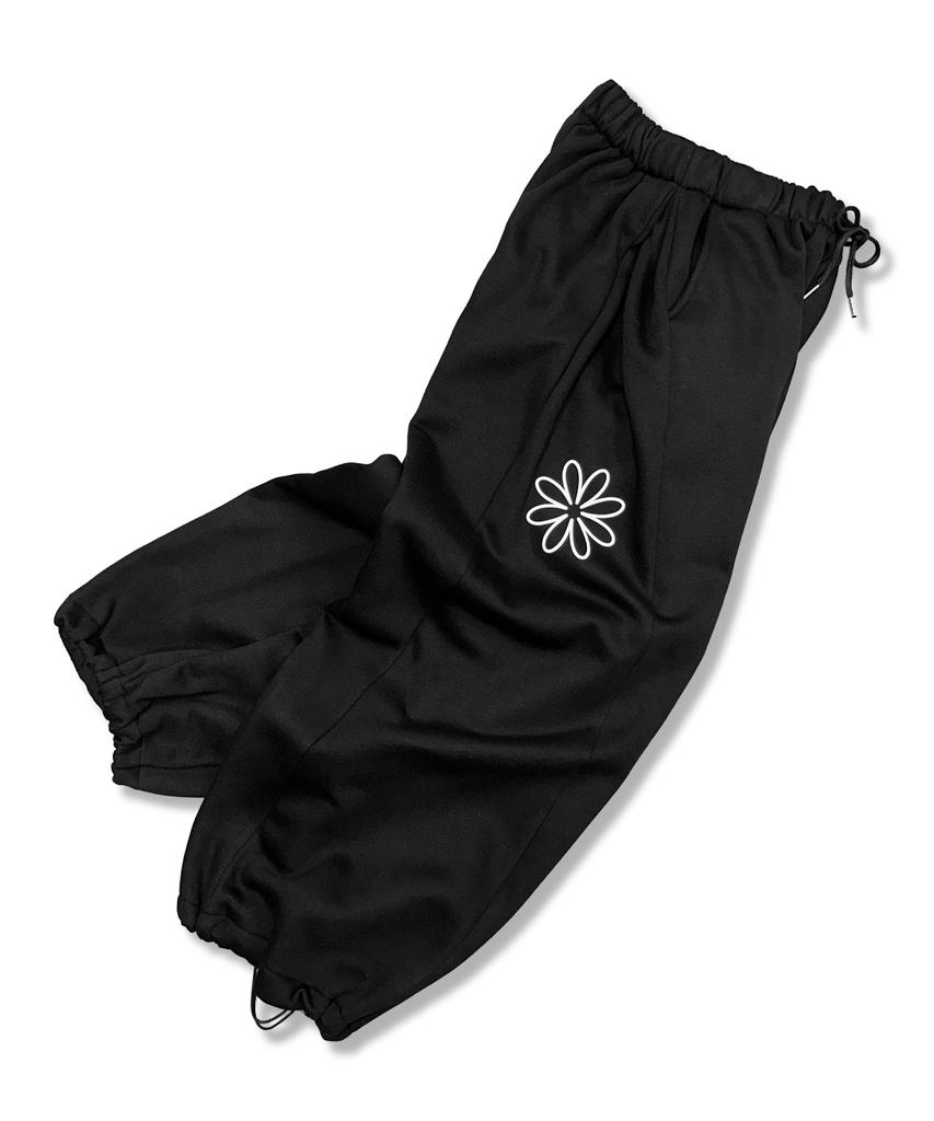Damiswi (Fleece-Lined) Warm Cotton Balloon Fit Sweatpants_Black