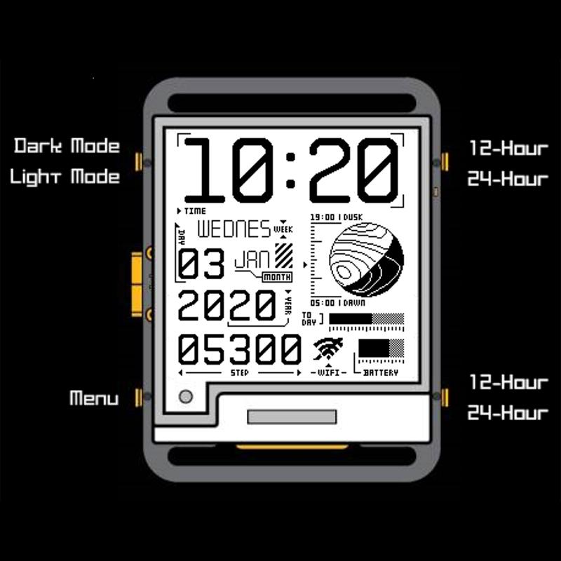 Watchy Esp32 Programmable Electronic Watch Ink Screen Angle Viewing Wallpapers Ultralow Freely Power Wide Consumption Can S S7N4