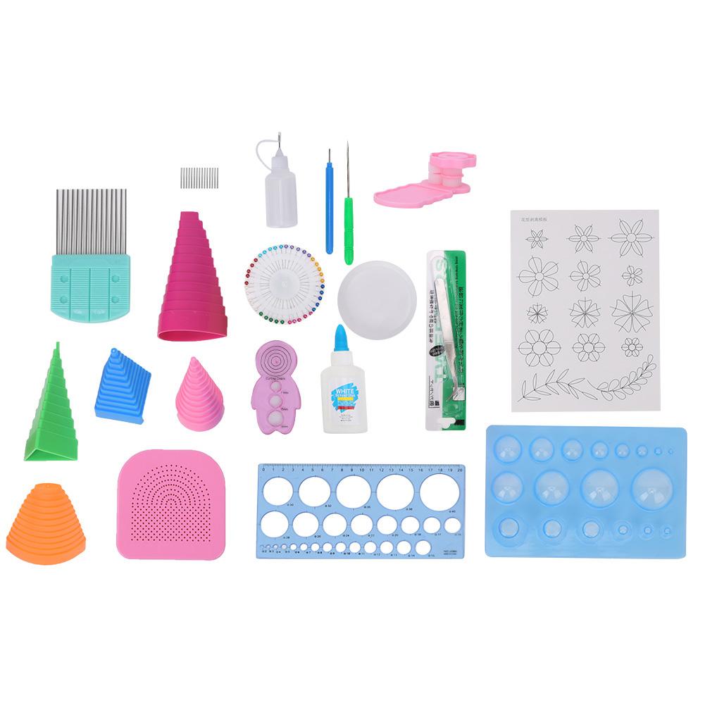 

20 шт. Инструмент для квиллинга из бумаги Полный набор Электрическая ручка для квиллинга Кримпер Бордюр Сделай сам Бумажное ремесло