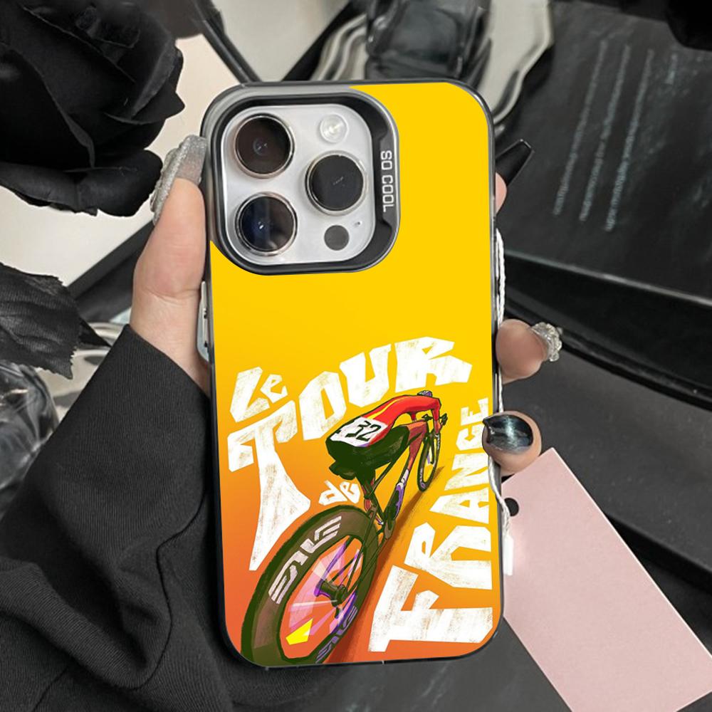 

T-Tour De France 2025 Phone Case For iPhone 16,15,14,13,12,11,Pro,Max,Plus,Mini,XS,SE Anti Fall Black Matte Hard Bumper iPhone12mini