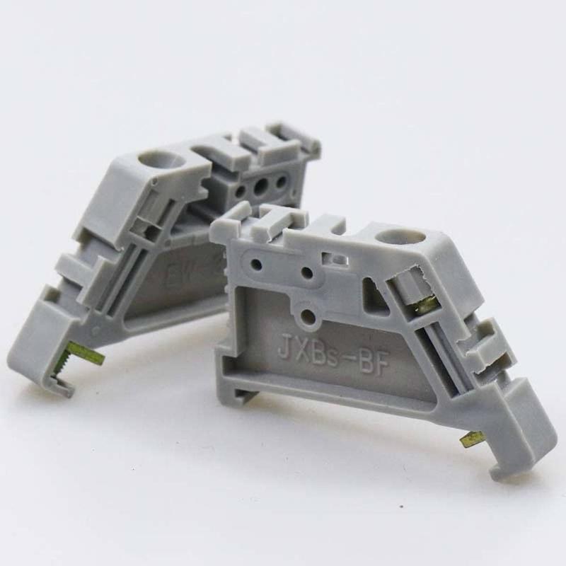 3 Colors EW-35 Gray End Stoper DIN Rail End Screw Clamp Terminal Fixed Block Universal Terminal Blocks Ending Gray Brown White