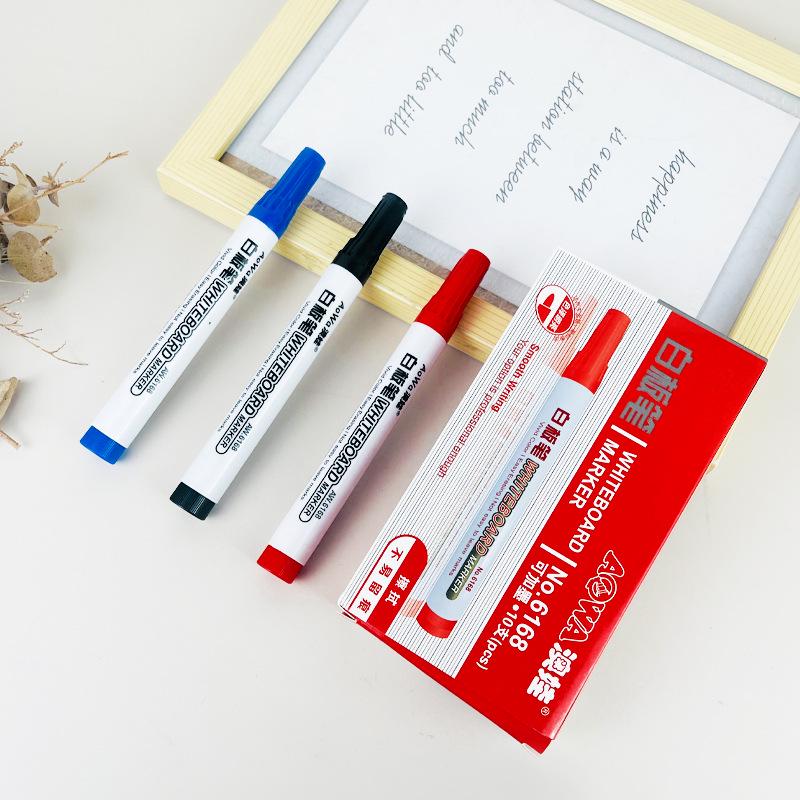 Erasable Refillable Whiteboard Marker, Thick Tip, Large Capacity for Office & Teachers, Red/Black