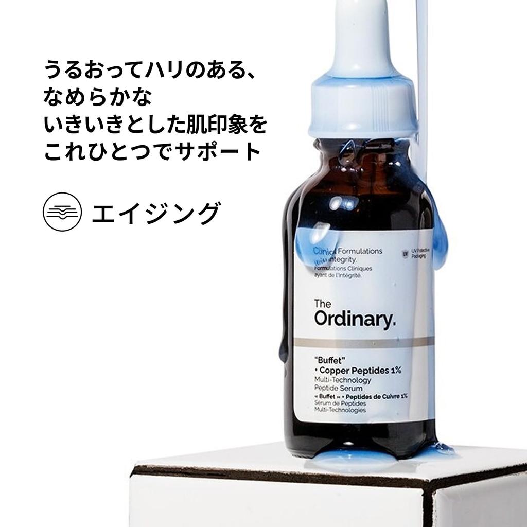 The Ordinary Multi-Peptide + Copper Peptide 1% Serum 30ml Anti-Aging Face Serum for Wrinkles, Fine Lines, Sensitive & Dry Skin