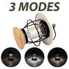 High Quality Vintage Style LED Camping Lantern with Adjustable Brightness Portable and Rechargeable Tent Hanging Lamp