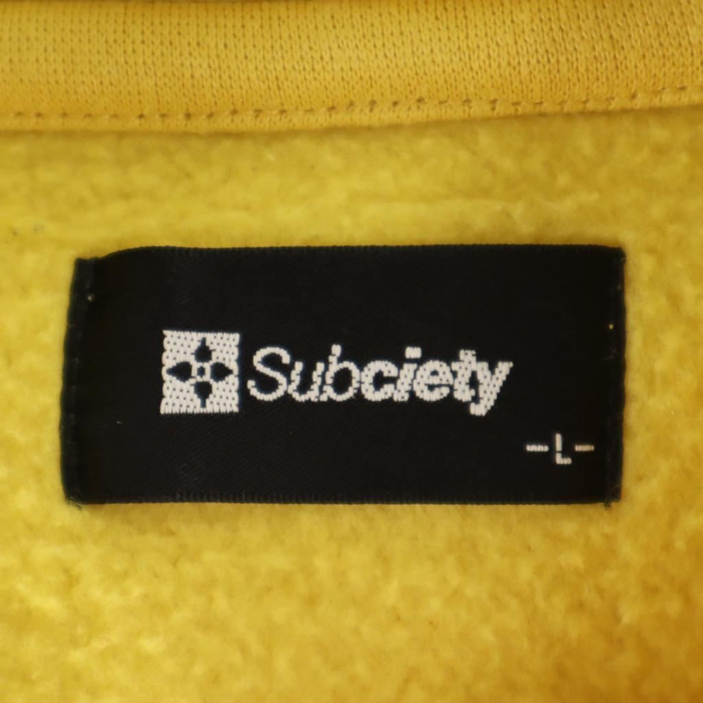 Subciety Long sleeve Sweatshirts L yellow Brushed back of pullover Men's Used