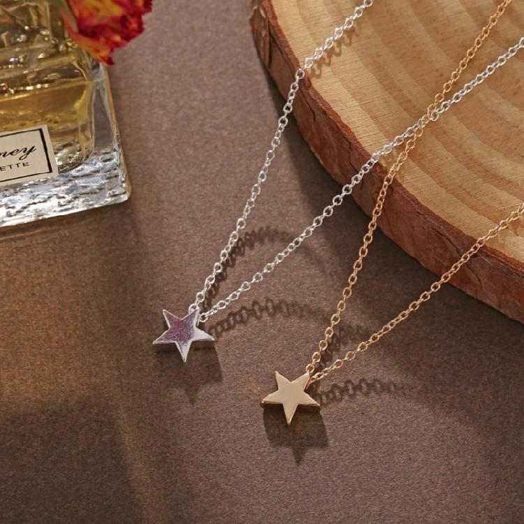 Fashion Edgy Star Pendant Necklace Handmade Clavicle Chains for Women Girls