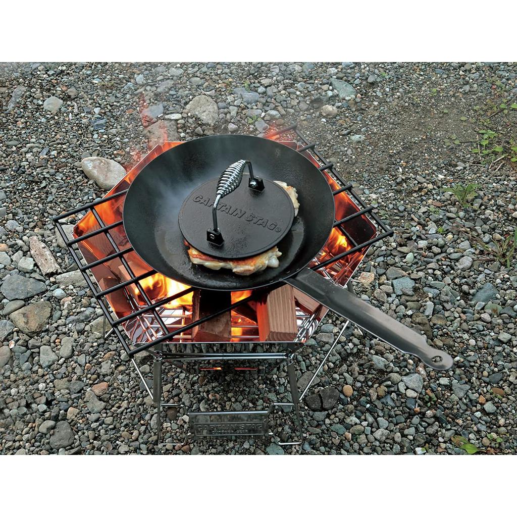 CAPTAIN STAG UG-3285 Equipamento de acampamento ao ar livre Churrasqueira Prensa de carne