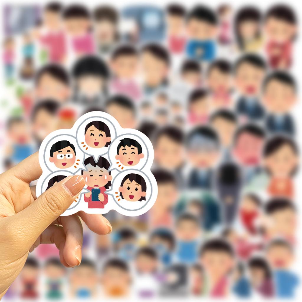 50PCS Japanese Villain Stickers Popular Characters Decoration Ipad Notebook Computer Mug Luggage Decoration Waterproof Stickers