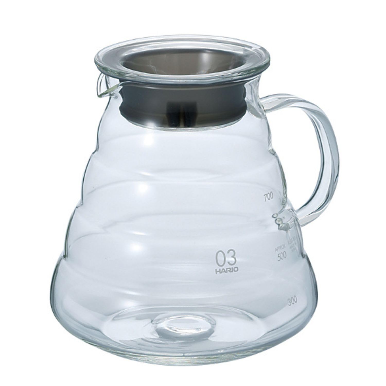 HARIO V60 Glass Server 800 Microwave Clear, 800ml, 2-6 cups, safe, XGSR-80-TB