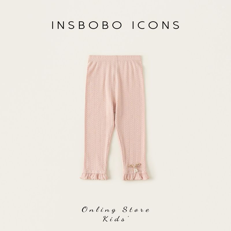 Insbobo Girls Pants, Baby Girl Leggings, New Autumn Style Children s Casual Pants, Stylish Baby Clothing for Spring and Autumn Pink 100