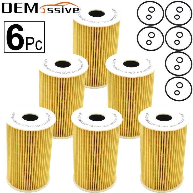 

6x Oil Filter For Seat Alhambra Altea Exeo Ibiza Leon Toledo 2008 2009 2010 2011 2012 2013 2014 2015 2016 2017 1.6 TDI 2.0 TDI
