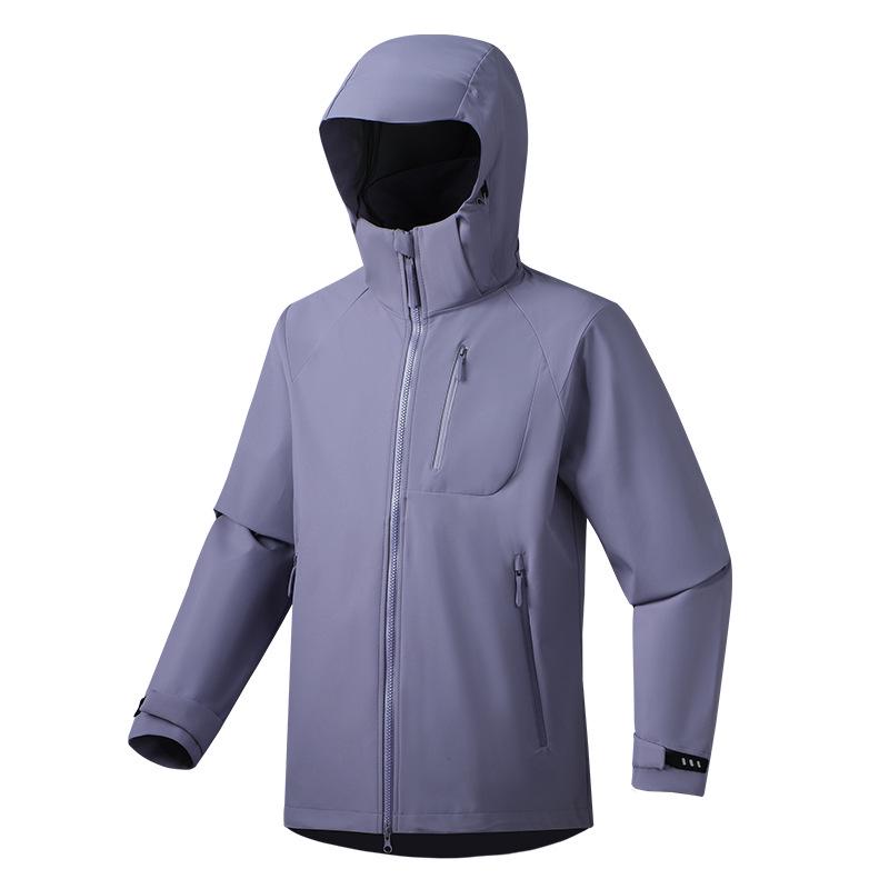 25626 Soft Shell Outdoor Hooded Jacket - Windproof, Waterproof, Unisex M 60-67.5 kg
