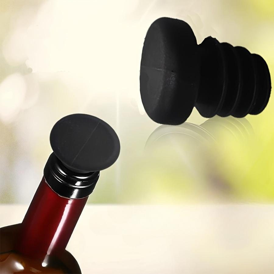 3Pcs Silicone Red Wine Bottle Stopper, Foreign Wine Bottle Stopper, Oil Bottle Glass Bottle Stopper, Silicone Wine Bottle Sealing Stopper