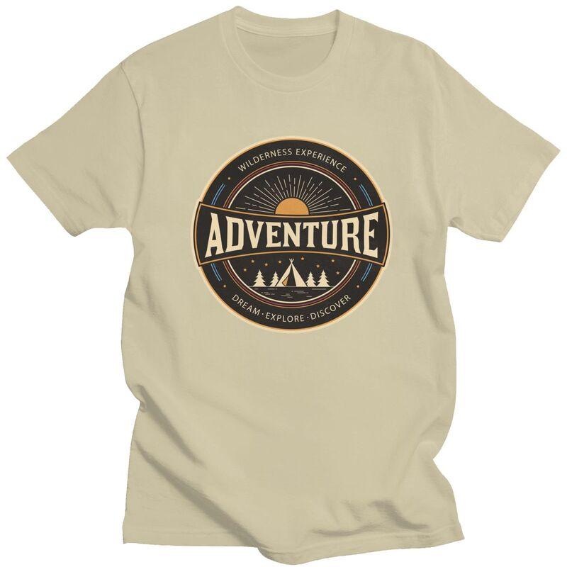 Custom Adventure Outdoor Wilderness Explorer Camping T Shirt for Men Tshirt Leisure Tees Short Sleeves Tshirt Clothing Gift