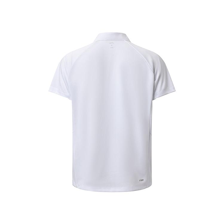 Li Ning Badminton Series Simple Thin Brand Logo Comfortable Casual Sports Polo Shirt Unisex Tops White APLU961-2