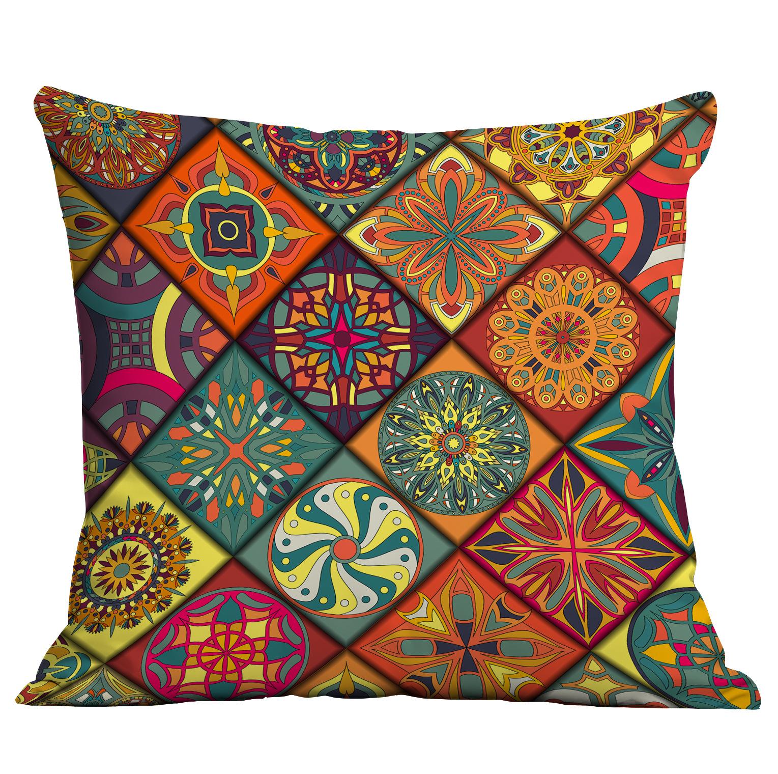 

Наволочка в ретро этническом стиле, богемная наволочка для подушки, украшение для B&B отеля 45 * 45Cm