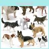 Coleção de Modelos de Cães em PVC Com Figuras de Animais Realistas Para Decoração de Casa e Colecionadores