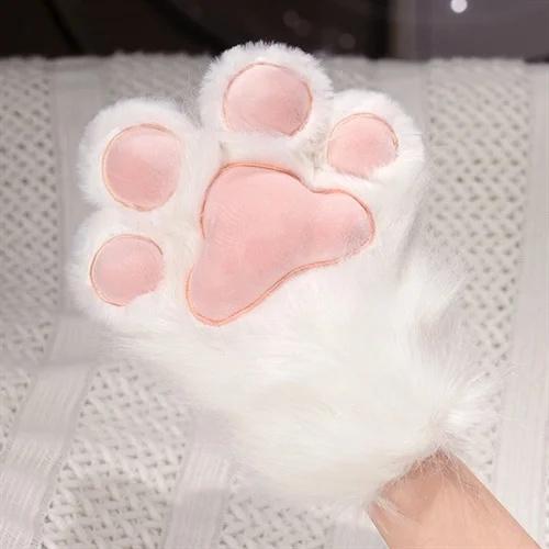 Kawaii Furry Cat Claw Gloves Fox Paws Bird Wings Faux Fur Costume Accessories Mittens For Halloween Creative Cosplay