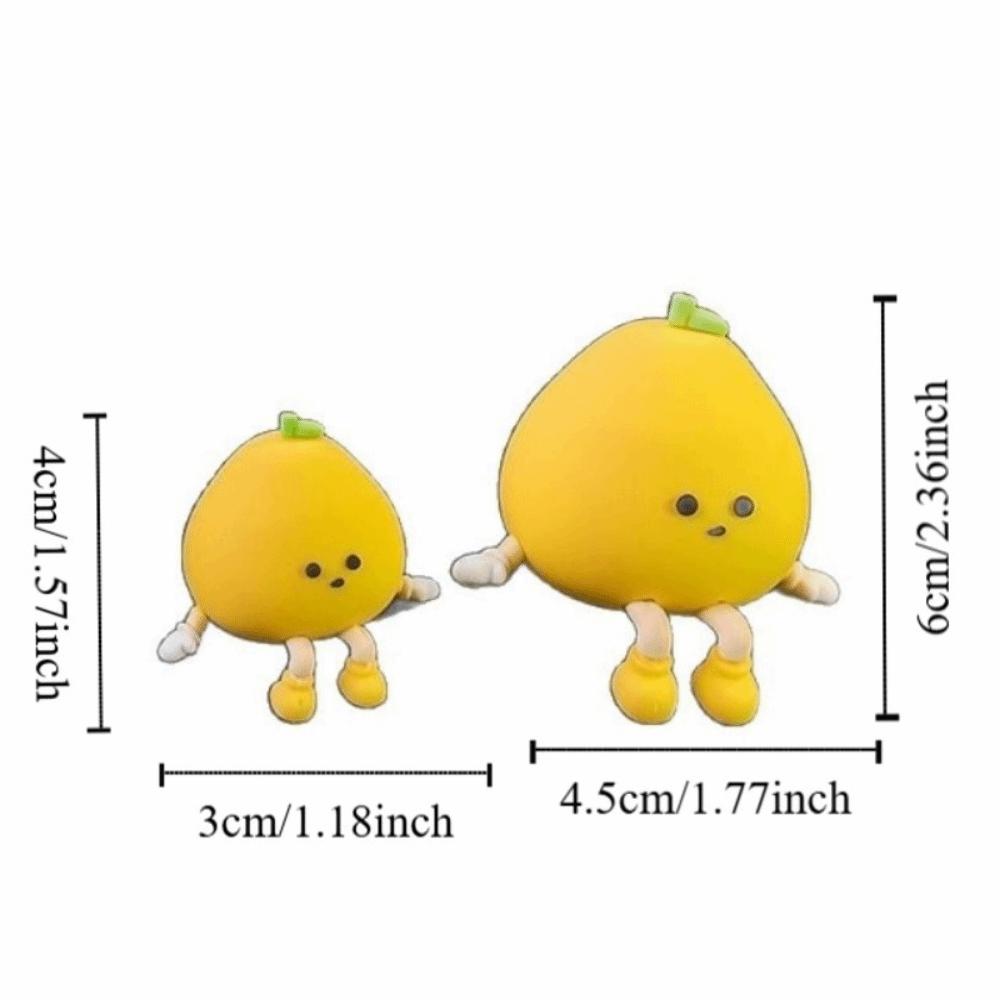 Miniature Mini Resin Doll Petite Cartoon Pomelo Ornaments Pomelo Ornament  Kids Gift