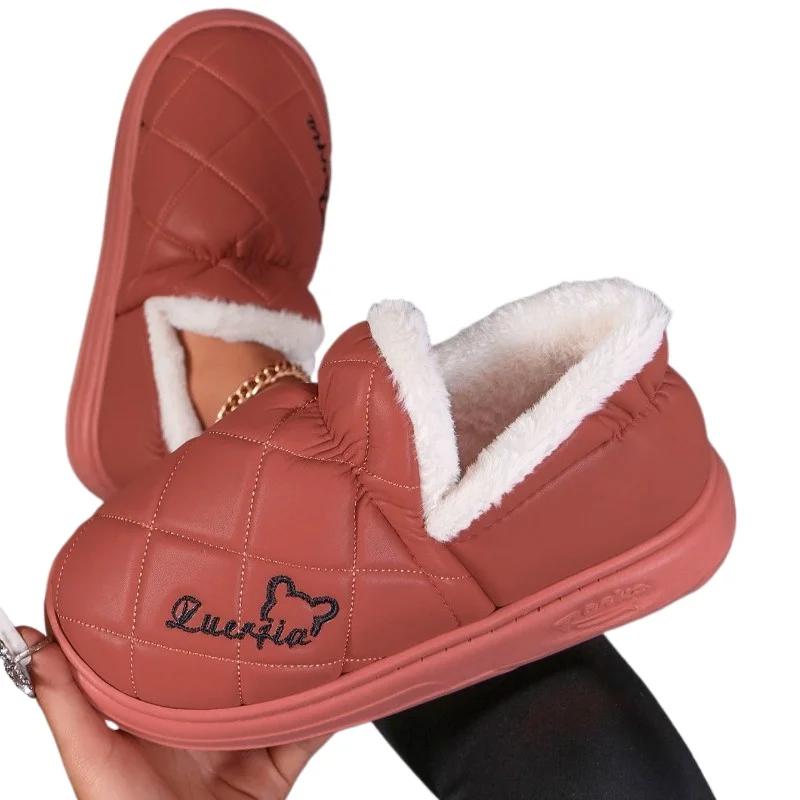 

Зимние ботинки на платформе, винтажные модные женские зимние теплые замшевые теплые внутри плюшевые модные женские ботинки на плоской подошве с толстой подошвой 40-41 красный
