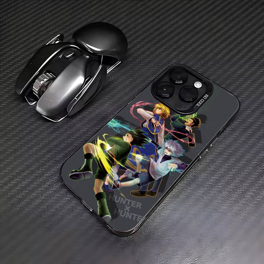 HOT Anime H-Hunter x Hunter  Phone Case For iPhone17,16,15,14,13,12,11 Plus,Pro Max Colored Silver Plated Inside Cover