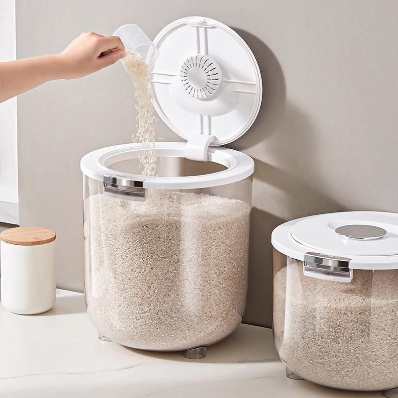Versiegelter Haushalts-Reisbehälter, Insekten- und feuchtigkeitsdichte Küchen-Mehl-, Getreide-, Reis-Aufbewahrungsbox, Vorratsbehälter, 5kg/10kg/15kg