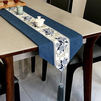 Aleer de masă în stil chinezesc, din bumbac de lux, din in, jacquard.